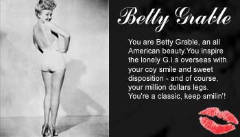 You are Betty Grable!